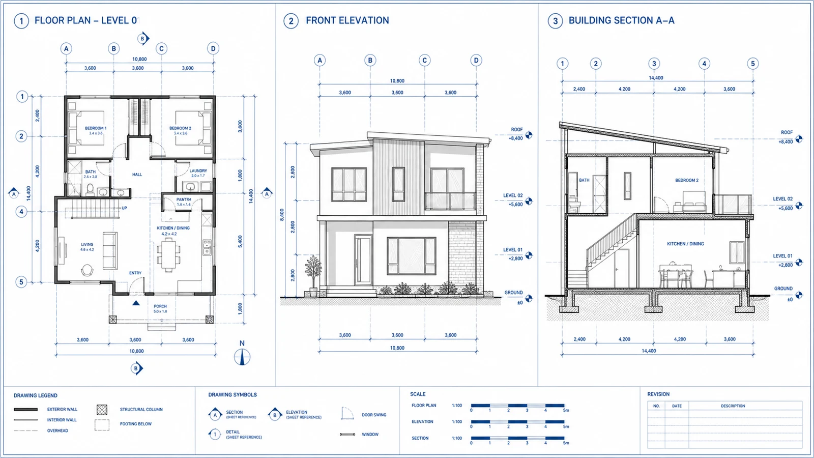 Bộ hồ sơ bản vẽ Khách sạn đô thị 6 tầng