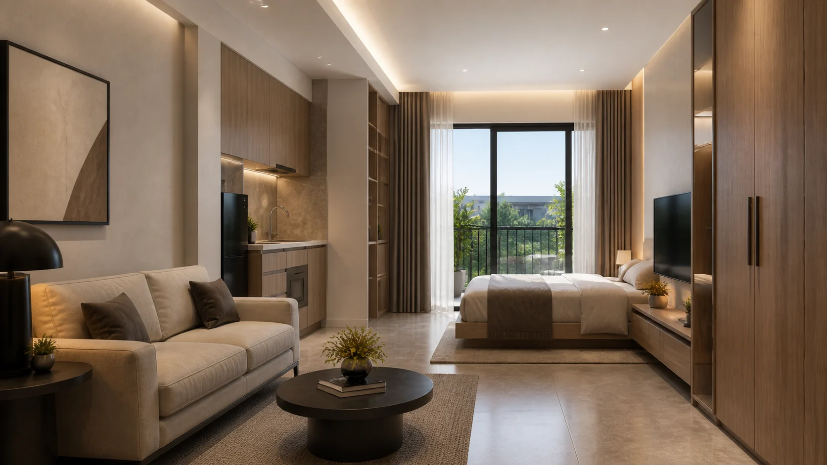 Phối cảnh 3D nội thất căn Studio / Duplex