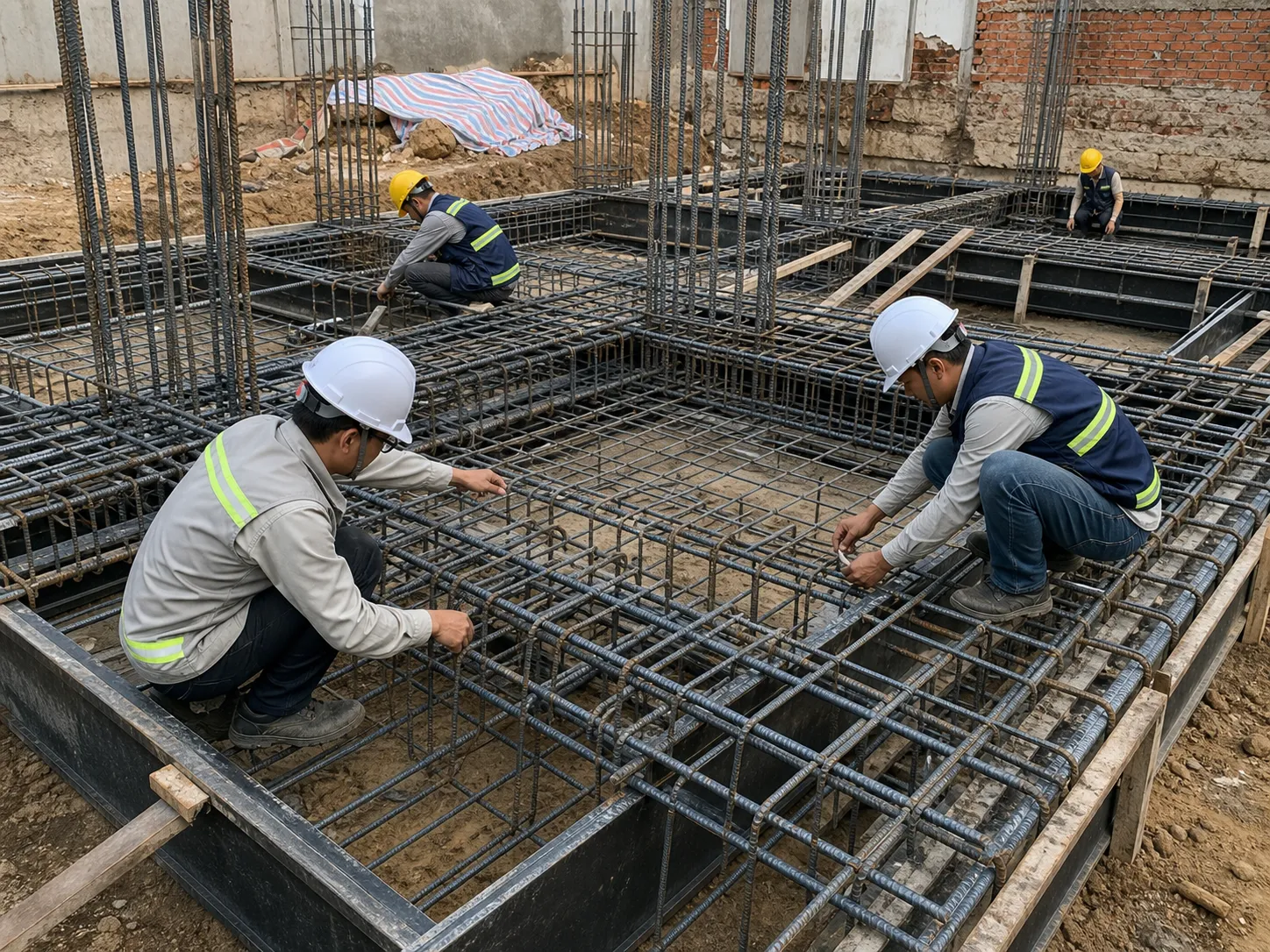 Móng cọc đài giằng & Tầng hầm BTCT