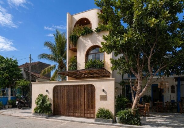 Mẫu nhà phố 3 tầng Tropical Modern kết hợp Homestay nghỉ dưỡng ven biển