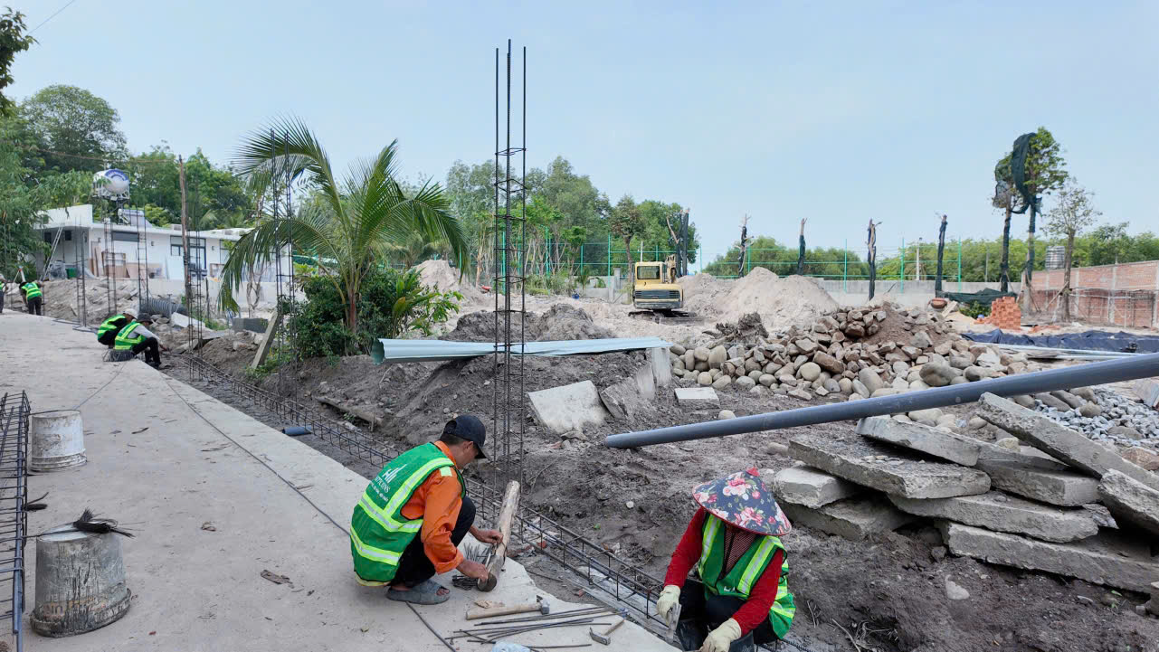 Hình ảnh thi công phần thô công trình Khu Nghỉ dưỡng Sinh thái tại Đồng Nai được thực hiện bởi đội ngũ công nhân H77CONS - Ảnh 6