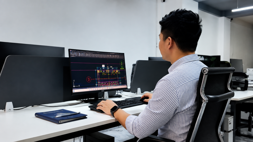 Hình ảnh Kiến trúc sư H77CONS đang thiết kế